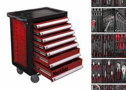 XXL Werkzeugwagen mit 7 Schubladen + 5 mit Werkzeug gefüllt CRV Werkstattwagen für 349,-€ inkl. Versand!