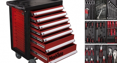 XXL Werkzeugwagen mit 7 Schubladen + 5 mit Werkzeug gefüllt CRV Werkstattwagen für 349,-€ inkl. Versand!