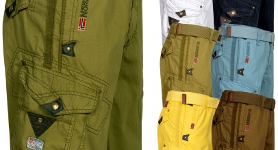 Geographical Norway Herren Cargoshort mit Gürtel Bermuda für 36,90 inkl. Versand!