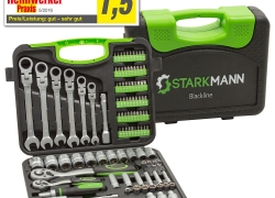 STARKMANN Blackline Steckschlüssel-/Gabelschlüssel-Satz mit 104 Teilen für 39,99€ inkl. Versand!
