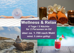 ♥ Happy Valentine ♥ – Wellness & Relax 4 Tage/3 Nächte für 2 Personen ca. 1.700 Hotels bis 5* n. Wahl für 31,99€ inkl. Versand!
