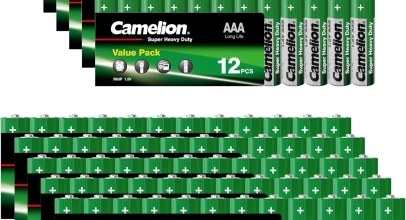 Batterien AA, 60 x AA + 60 x AAA Batterien Camelion Heavy Duty Batteries für 20,90€ inkl. Versand!