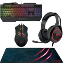 Schwaiger Gaming PC Bundle Headset + Tastatur + Maus + Deskpad Mauspad XXL LED für 25€ inkl. Versand!