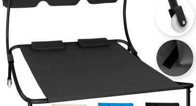 KESSER® Doppelliege Sonnenliege mit Sonnendach + 2 Kissen für 79,80€ inkl. Versand!