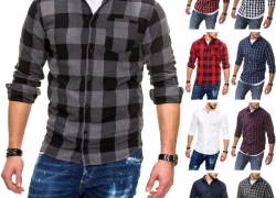 Jack & Jones Herren Langarmhemd Freizeit Business Hemd kariert für 18,99€ inkl. Versand