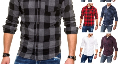Jack & Jones Herren Langarmhemd Freizeit Business Hemd kariert für 18,99€ inkl. Versand