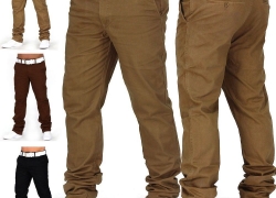 Herren Hose Chinohose Trousers Regular Fit Jeans für 22,95€ inkl. Versand