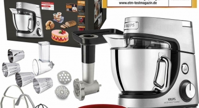 Krups 17-tlg. Küchenmaschine, Fleischwolf + Schnitzelwerk, 4,6L Schüssel für 233,99€ inkl. Versand!