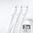 3x USB C auf USB C Schnellladekabel Iphone 17,16, Samsung, Kabel 66W 6A 1m Weiß für 5,50€ inkl. Versabd!