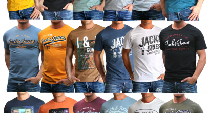 Jack and Jones Herren T-Shirt Regular Slim Fit Rundhals Print kurz ab 10,79€ inkl. Versand!