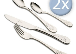 2x Villeroy & Boch Piemont – 8tlg. Kinderbesteck 18/10 Edelstahl Teddybären-Prägung für 17,99€ inkl. Versand!