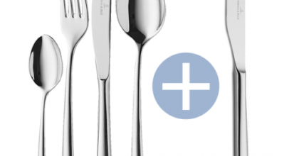 Villeroy & Boch Piemont Tafelbesteck Besteckset 24tlg. + 2 gratis Schokostreicher für 49,99€ inkl. Versand