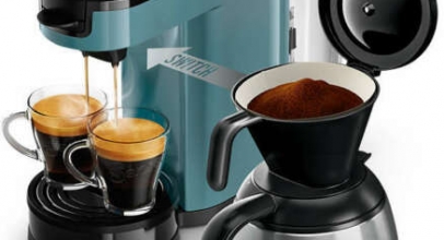 PHILIPS Senseo Switch HD6591/40 Pad und Filterkaffeemaschine 1450 Watt für 62,99€