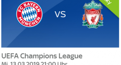 Sky Ticket FC Bayern – Liverpool Der Hammer im Achtelfinale 3 Monate Sport für 39,99€ inkl. Versand