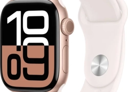 Apple Watch 10 Cell Alu Rosegold 42mm A3001 White Silicon Band für 299,70€ inkl. Versand!