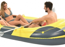 Schlauchboot Ruderboot gelb/grau mit 2 Paddel und Tasche für 3 Pers. 260 kg für 35,99€ inkl. Versand!