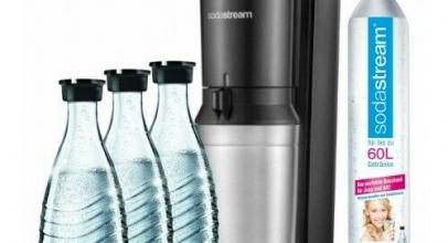 Sodastream Crystal Pack 2.0 Megapack Wassersprudler, 3 Glaskaraffen, CO2 Zylinder für 89,99€ inkl. Versand!