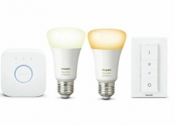 PHILIPS Hue White Ambiance Starter-Kit 2x E27-Lampen Hue + Bridge + Dimmschalter für 49,90€ inkl. Versand!