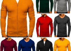BOLF Herren Sweater Strickjacke Mix Rollkragen für 14,95€ inkl. Versand!
