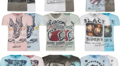 Larazé Herren T-Shirt V-Neck Baumwolle Print für 9,95€ inkl. Versand