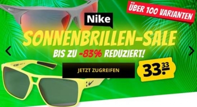 SportSpar: Über 100 Nike-Sonnenbrillen für je 33,33€