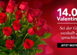 BlumeIdeal: 15% Rabatt auf alle Blumensträuße zum Valentinstag oder 20% Rabatt auf den Tulpenstrauß „Modern Love“